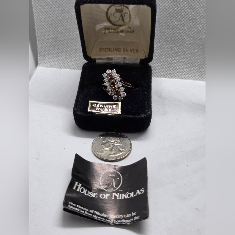 Rubies and Silver Dazzling Ring